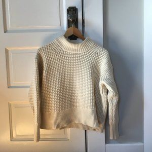 Everlane Wool-Cashmere Waffle Square Crew - size M